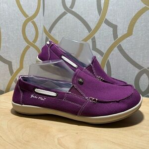 Gecko Man Women’s Purple Arch Support Canvas Loafers Shoe Size 7.5
